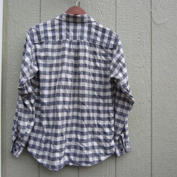 Patagonia Shirt Mens M Grey/white Plaid Pockets Button Up Cotton hiking outdoor - Picture 5 of 14